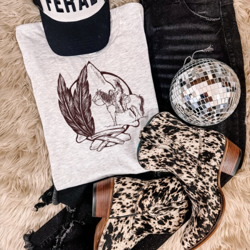 Headed home outline sublimation T-shirt