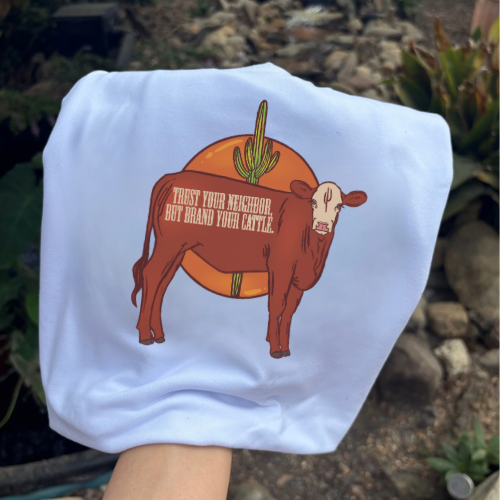 Brand your cattle sublimation T-shirt