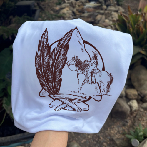 Headed home outline sublimation T-shirt