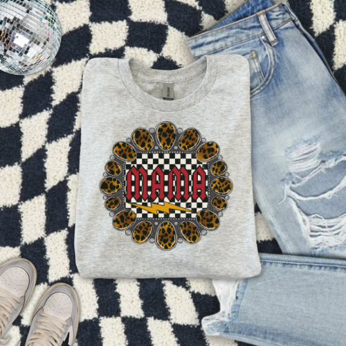 Cheetah mama sublimation T-shirt