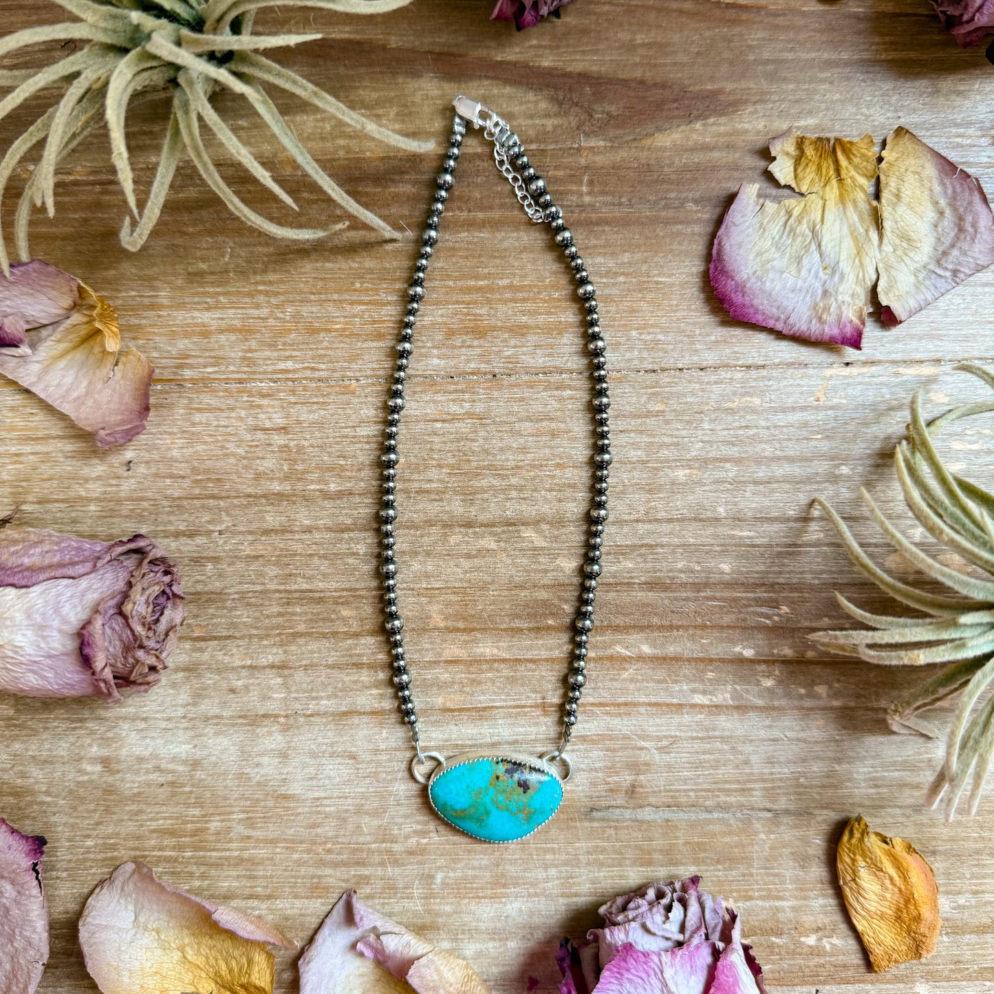 Sterling Silver & Turquoise Choker – 13”