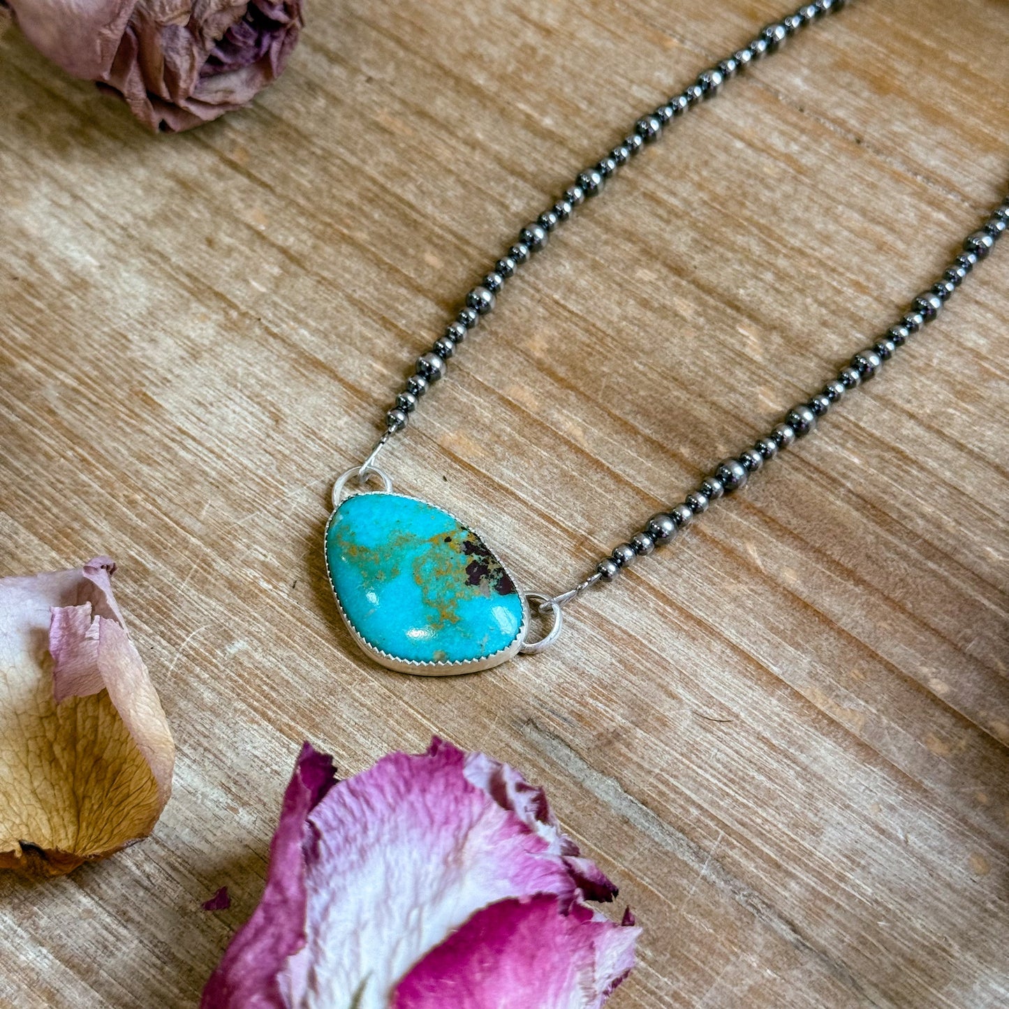 Sterling Silver & Turquoise Choker – 13”