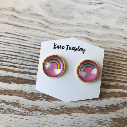 Summer Rainbow Stud Earrings
