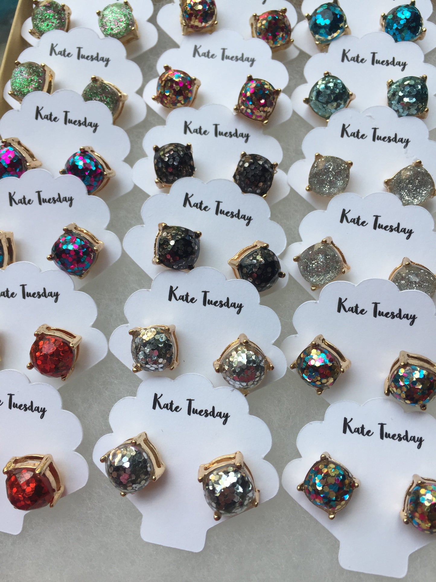 Glitter Stud Earrings