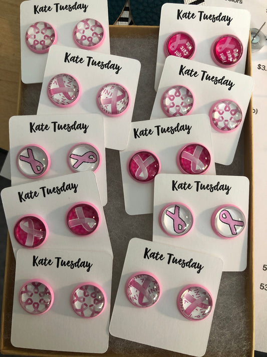 Breast Cancer Awareness Pink Earrings!!