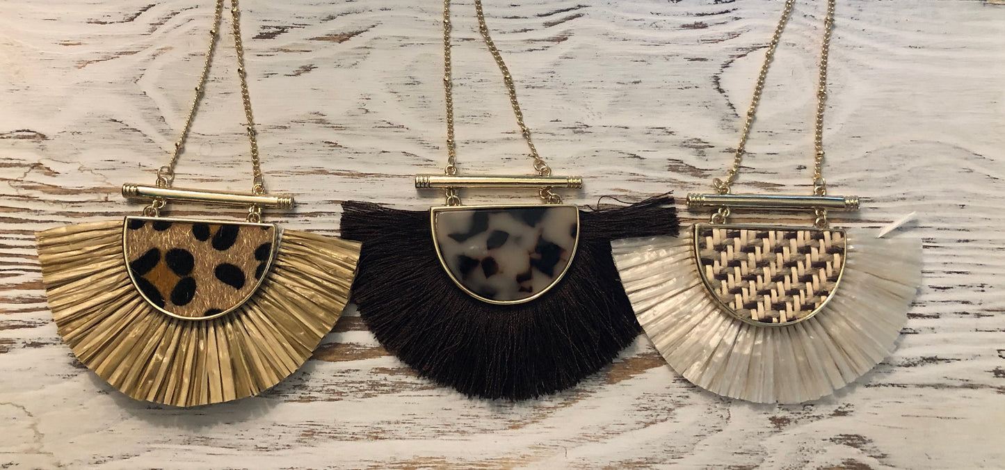 Rafia Jungle Necklaces