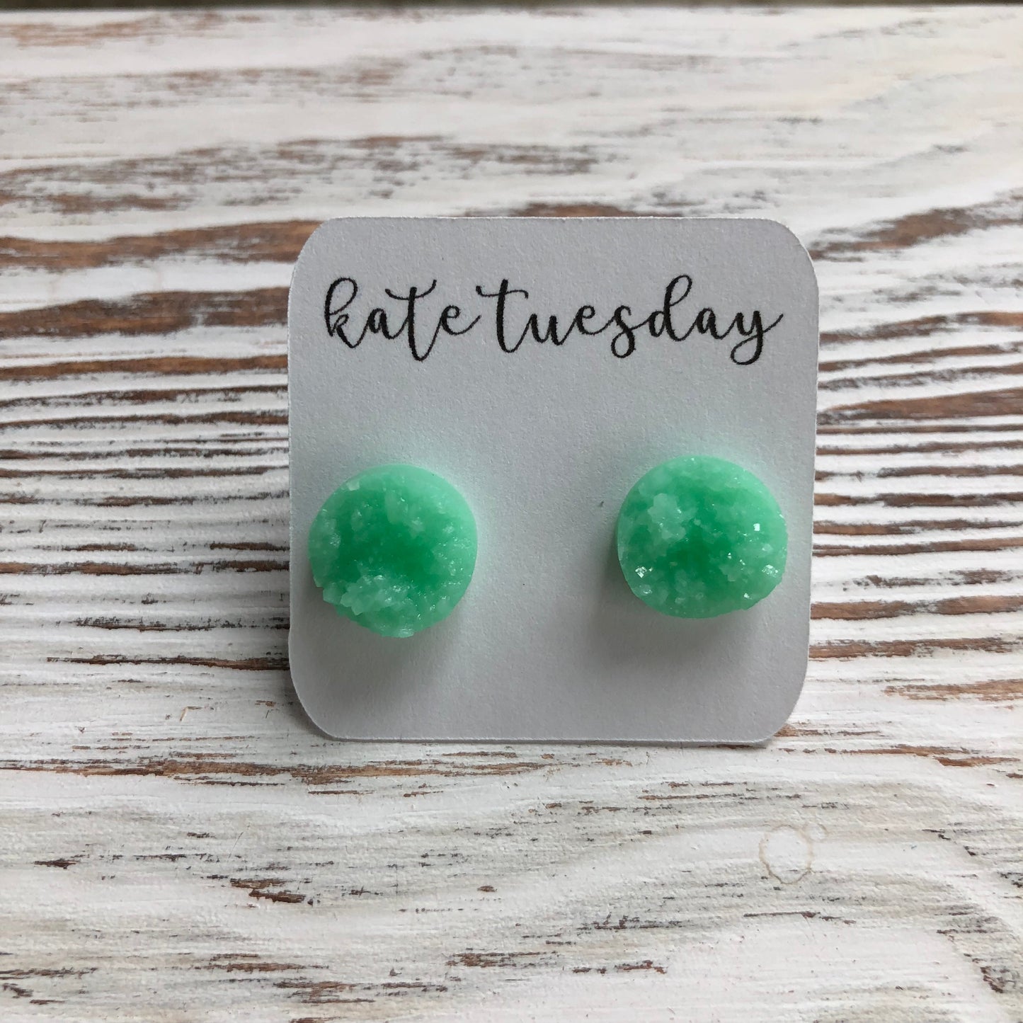 Summer Bright Raw Neon Stud Earrings