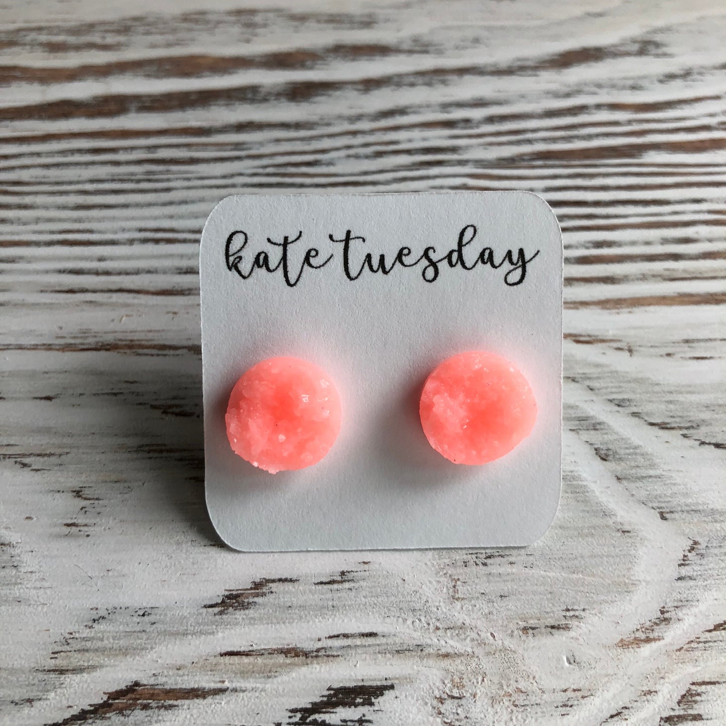 Summer Bright Raw Neon Stud Earrings