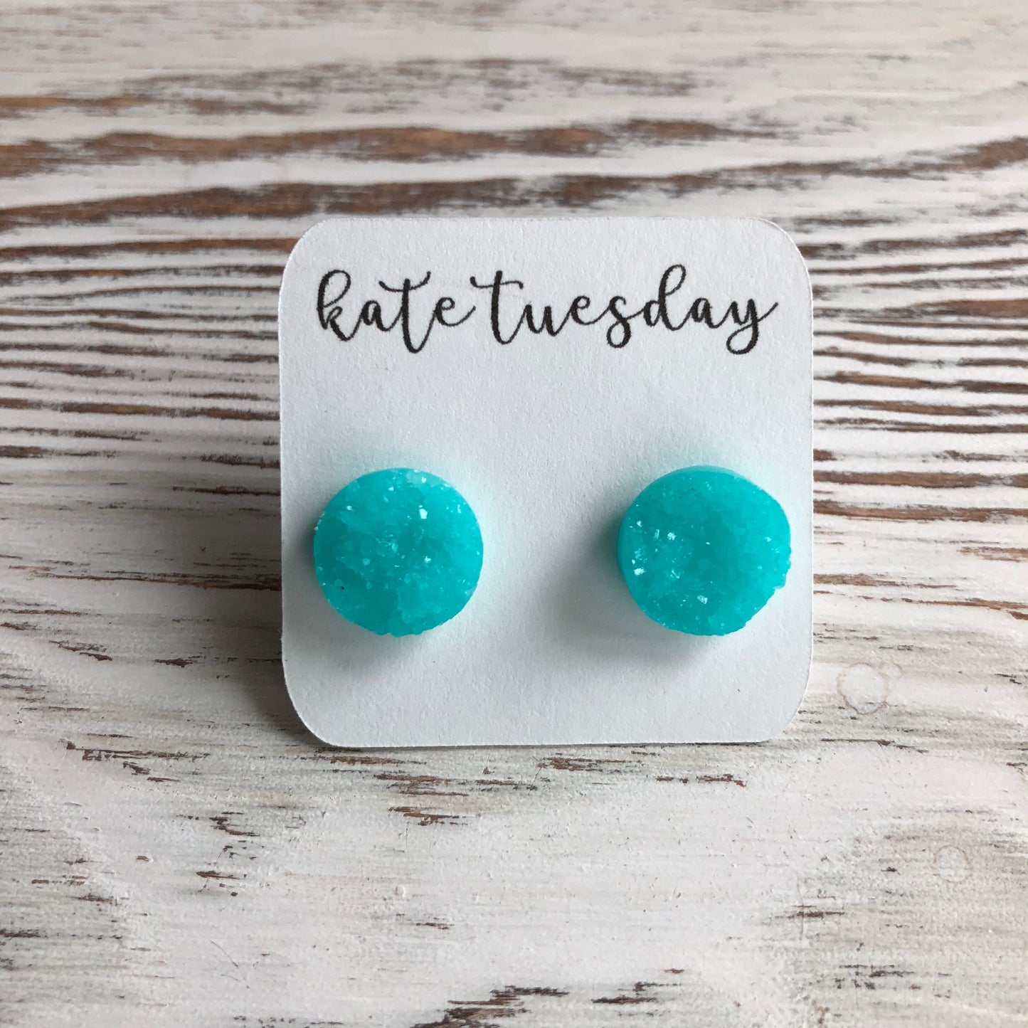 Summer Bright Raw Neon Stud Earrings