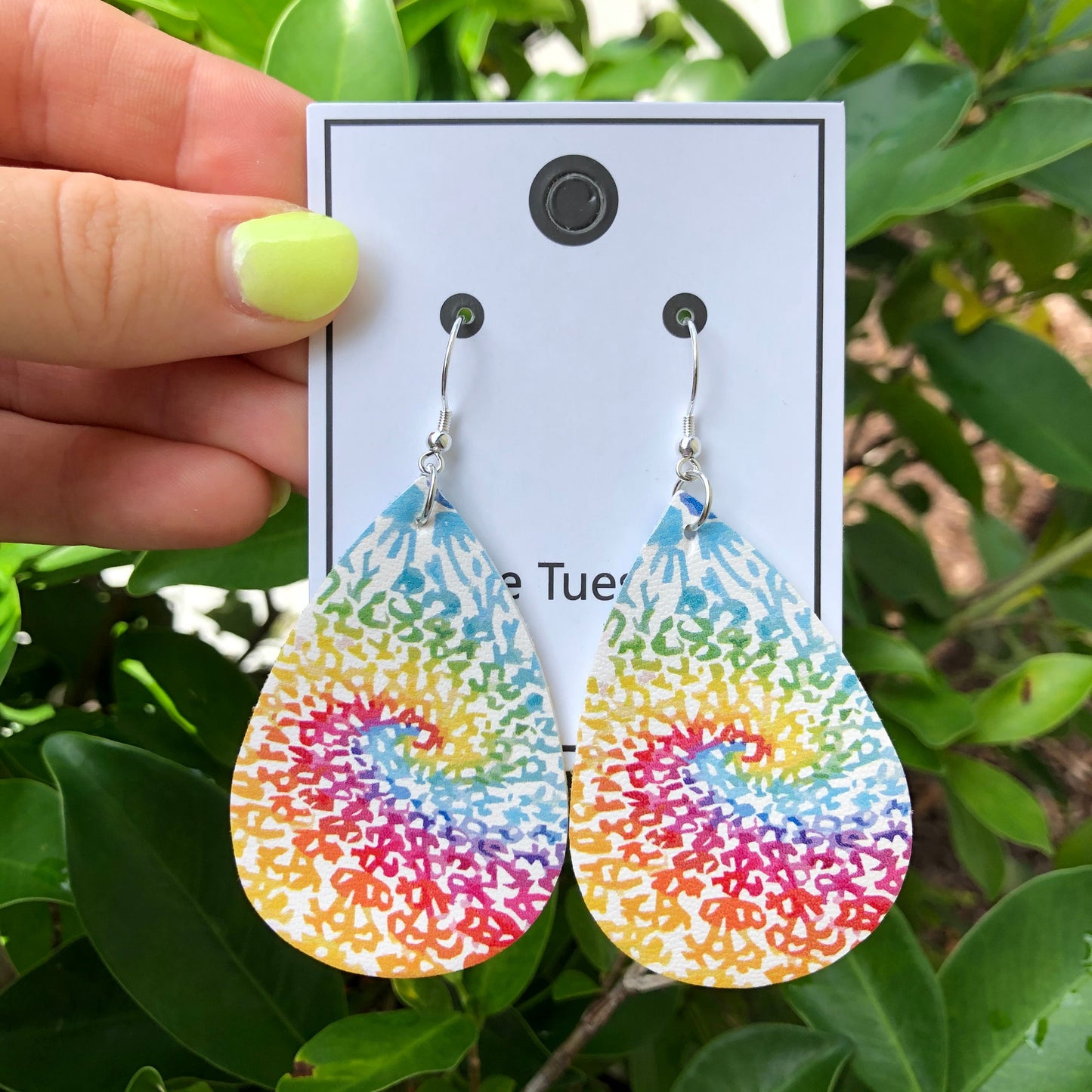 Cheetah Tie Dye Hang Earrings