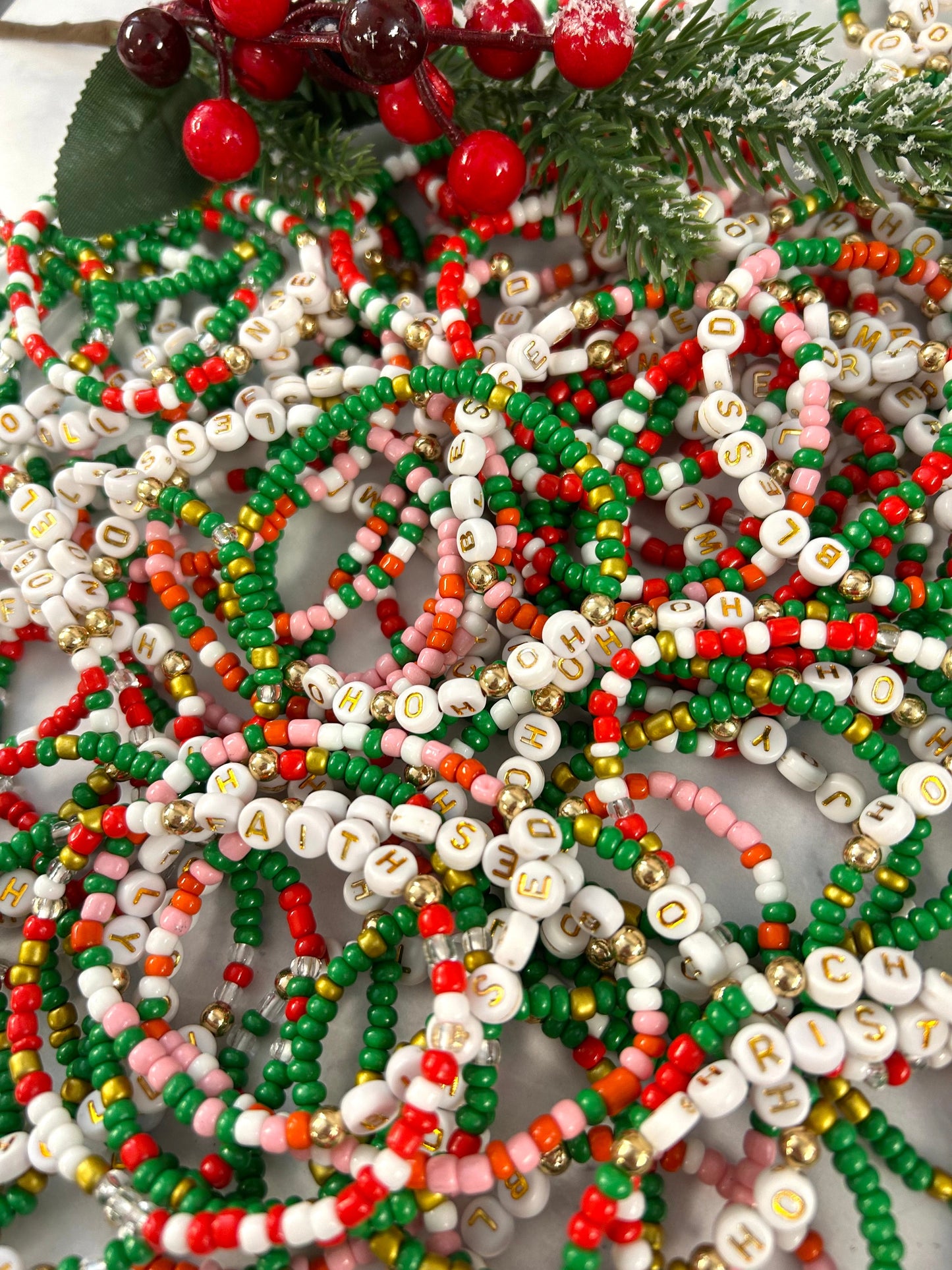 Mix Christmas Holiday Stretchy Bracelets