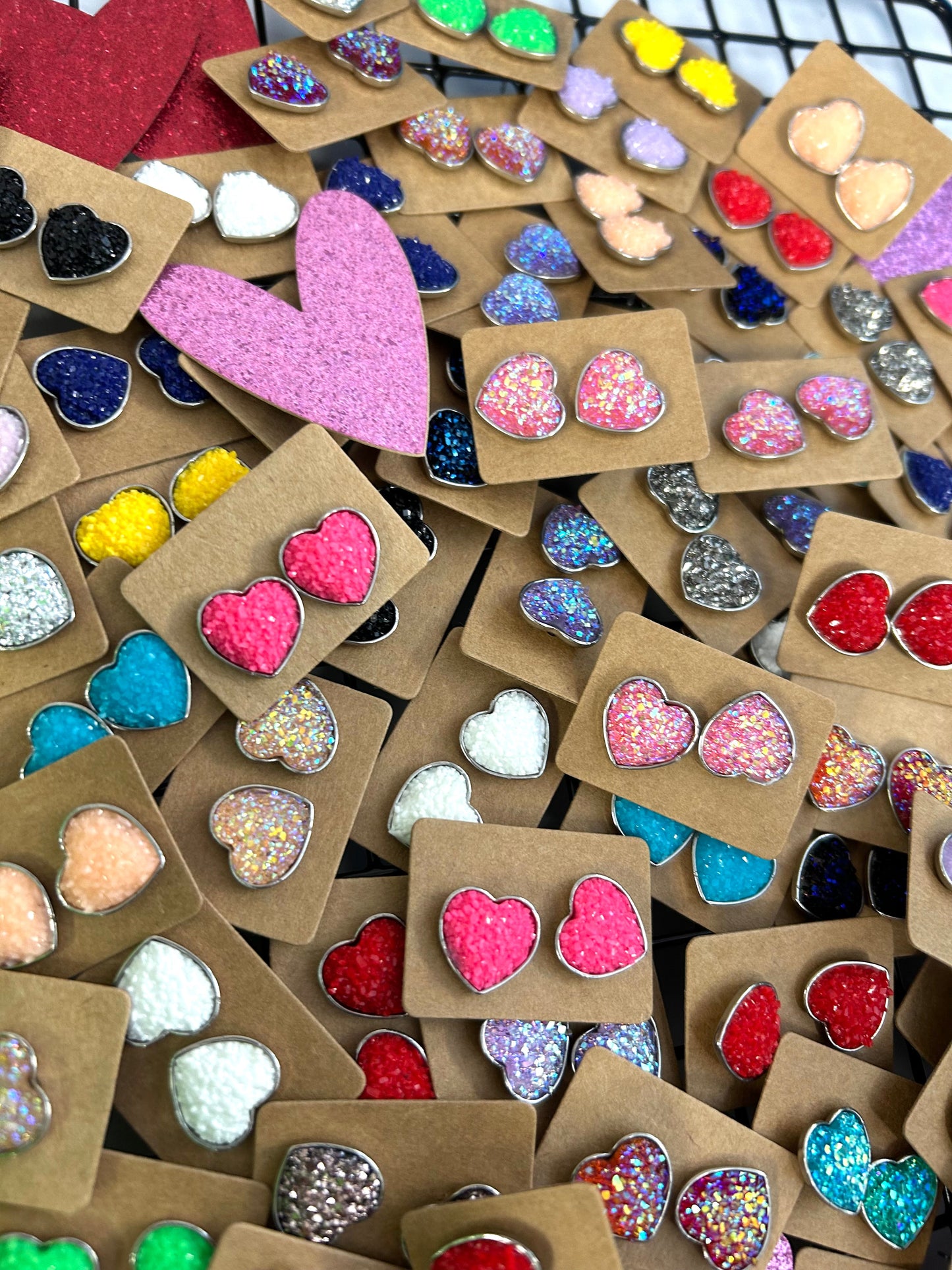 Valentines Heart Stud Earrings Grab Bag