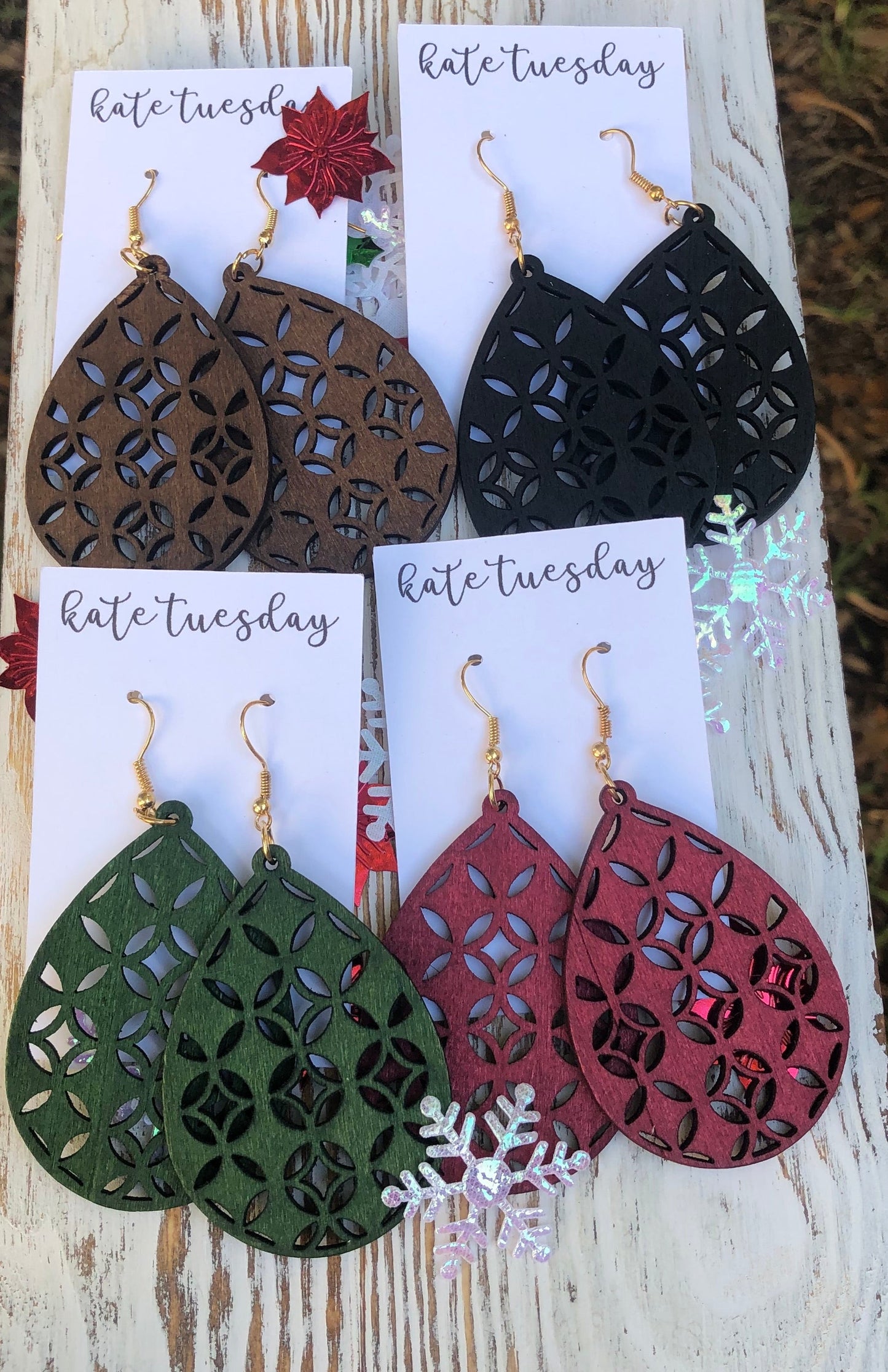 Wood Design Hang Earrings
