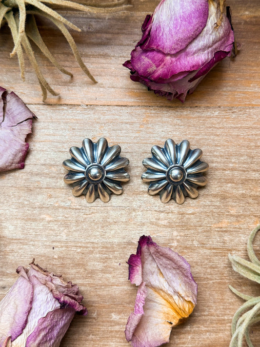 The Pascale Sterling Silver Concho Earrings