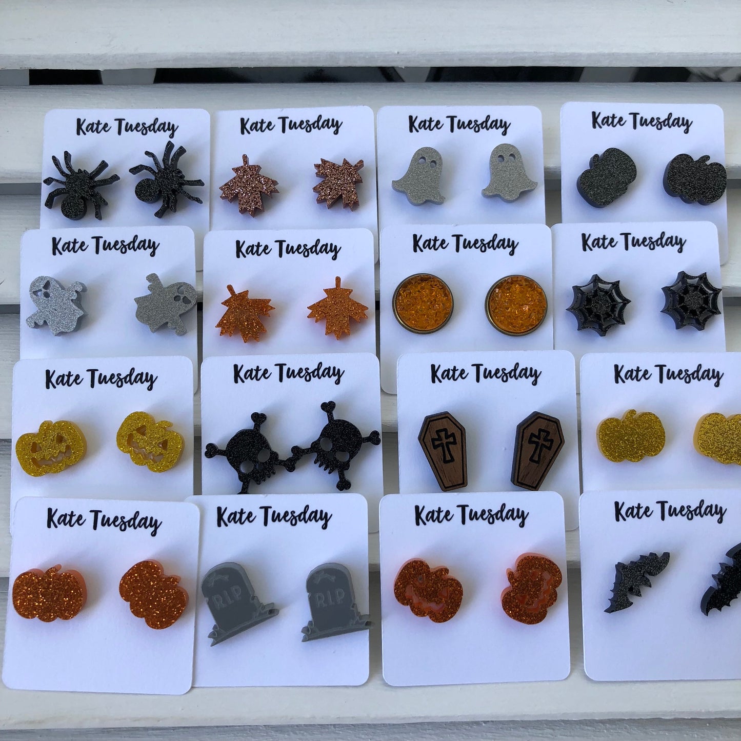 Halloween Box of Earrings (16 Pairs) or Singles
