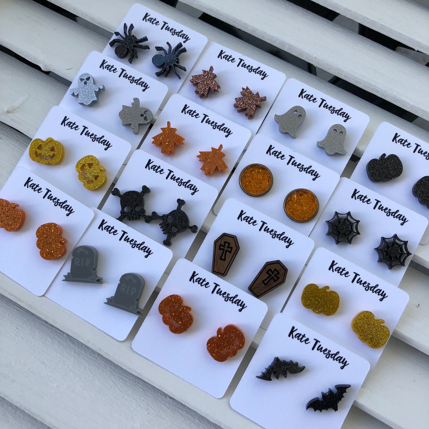 Halloween Box of Earrings (16 Pairs) or Singles