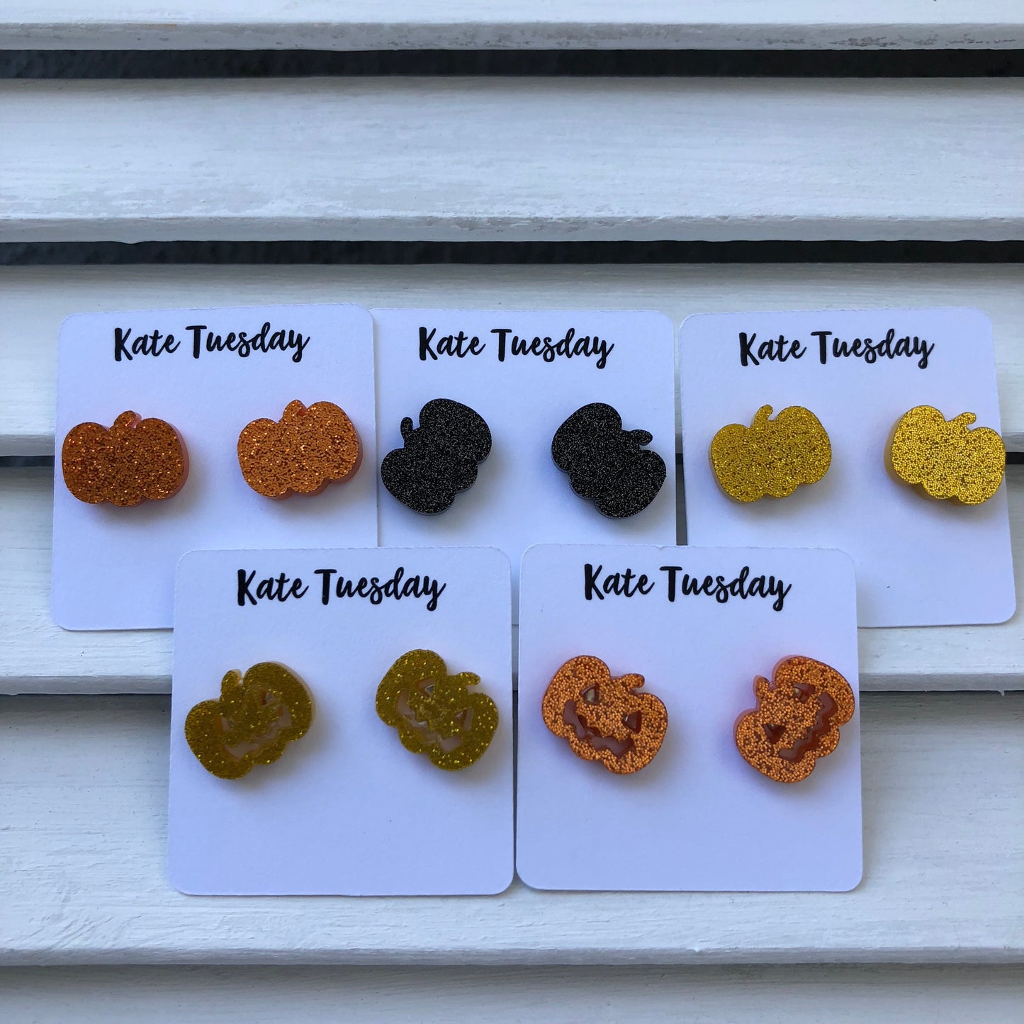 Pumpkins + Jack O Lanterns Box of Earrings (5 Pairs) or Singles