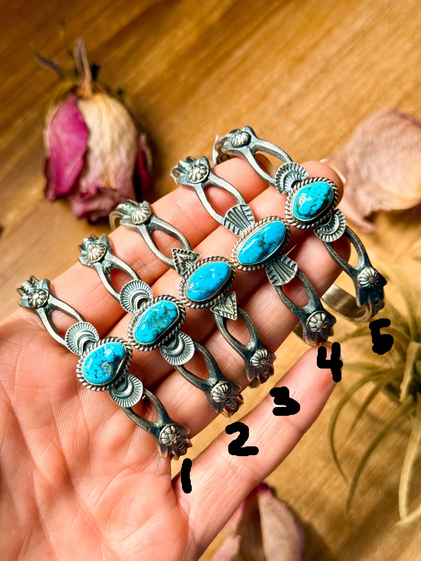 Sterling Silver Kingman Turquoise Cuff Bracelet – Native Made by K. Billah