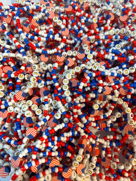 ❤️Red, White + Blue Patriotic Mix Stretchy Bracelets 💙🤍