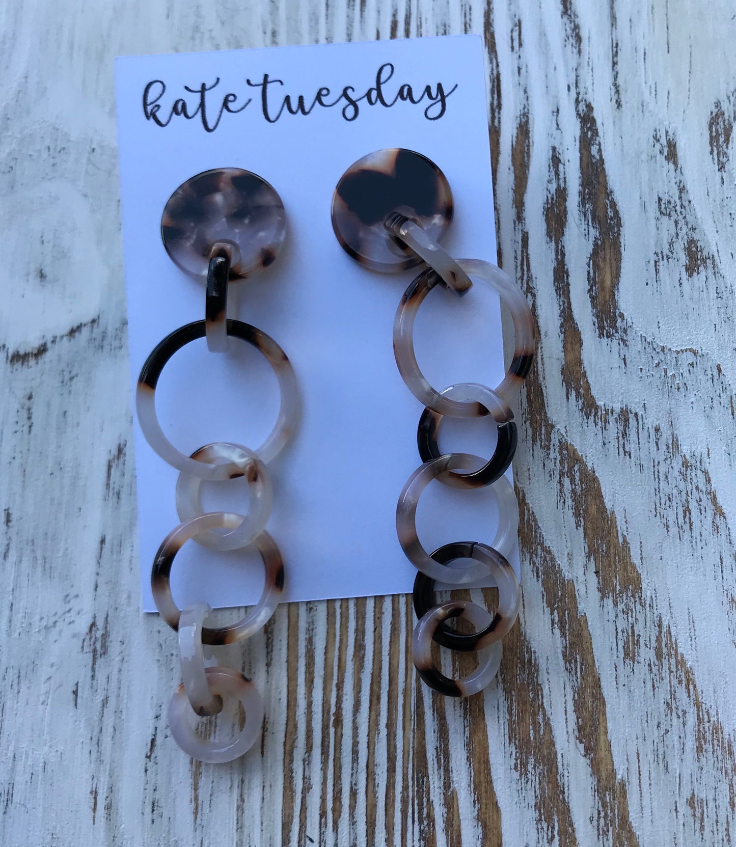 Light Cheetah Ring Dangle Earrings