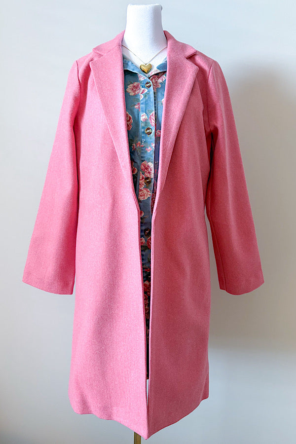 SC - Juliette Pink Mid-Length Coat