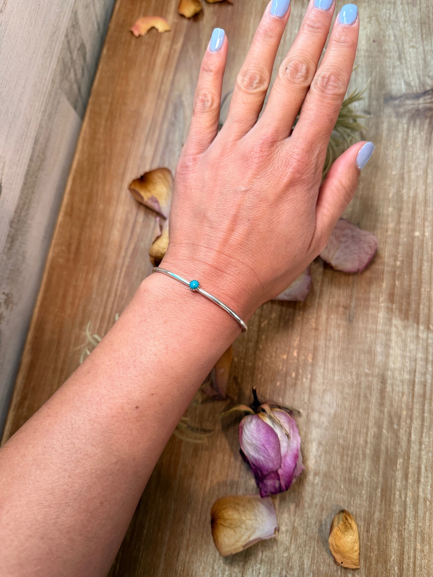 Sterling Silver Kingman Turquoise Cuff Bracelet