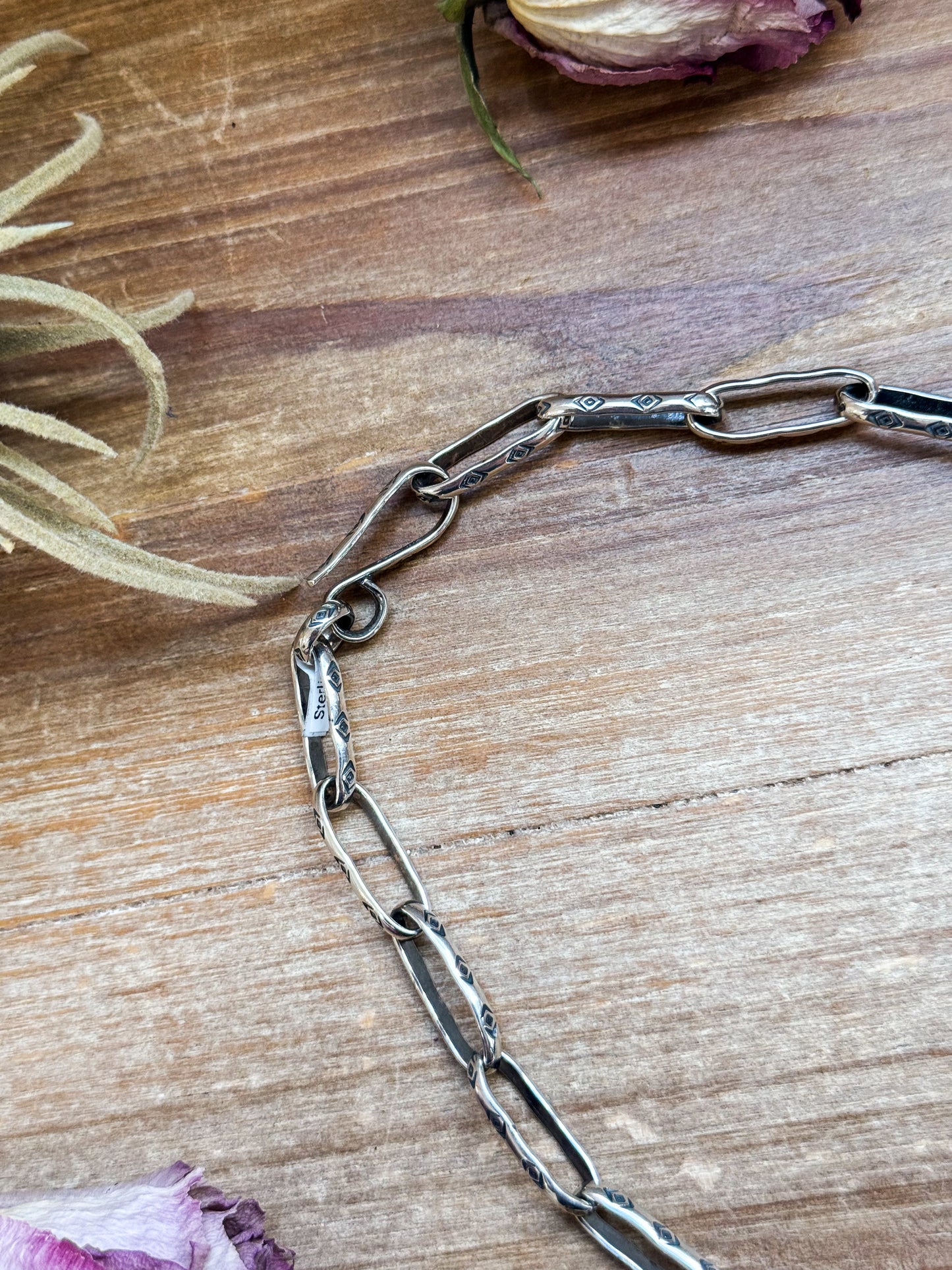 Sterling Silver Medicine Man Eye Paperclip Chain – 18”