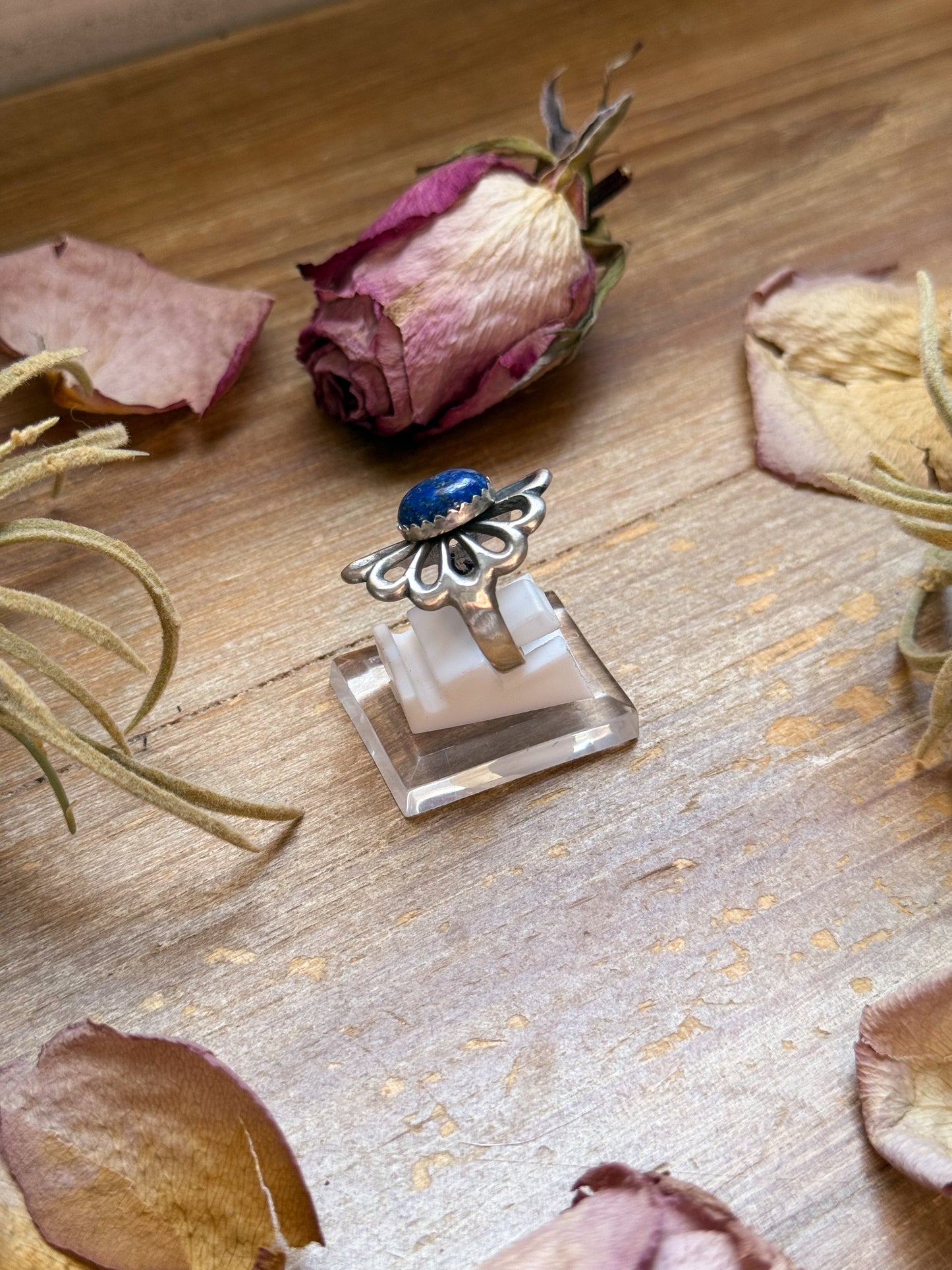 Sterling Silver Lapis Ring – Size 7.5