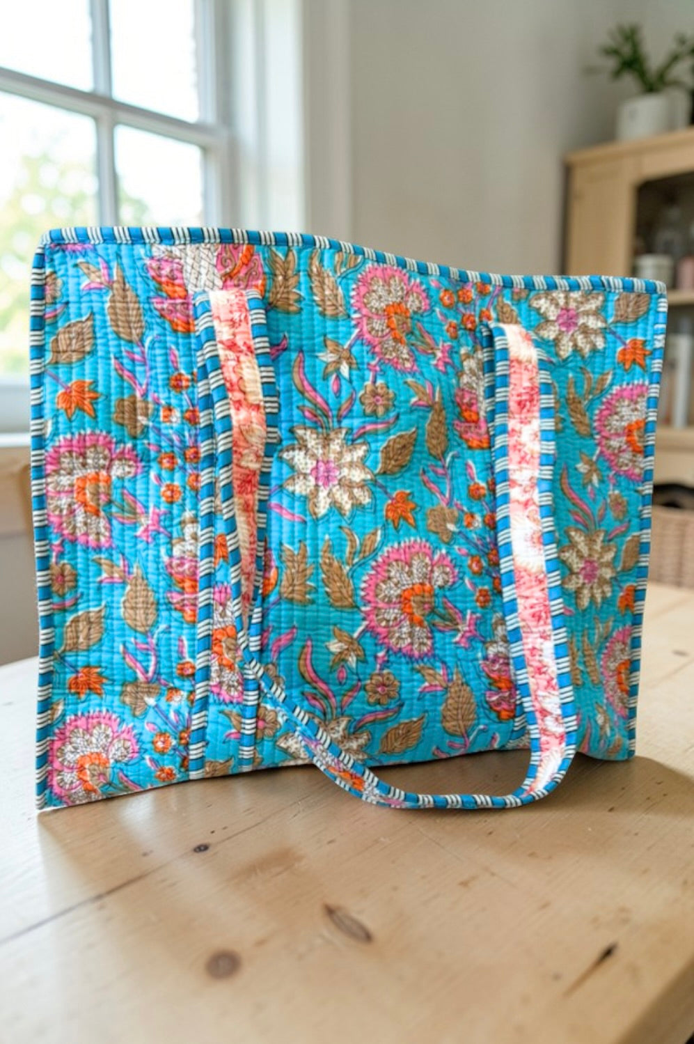 SC - ETA 6/8 - Beck Bright Blue Floral Tote Bag