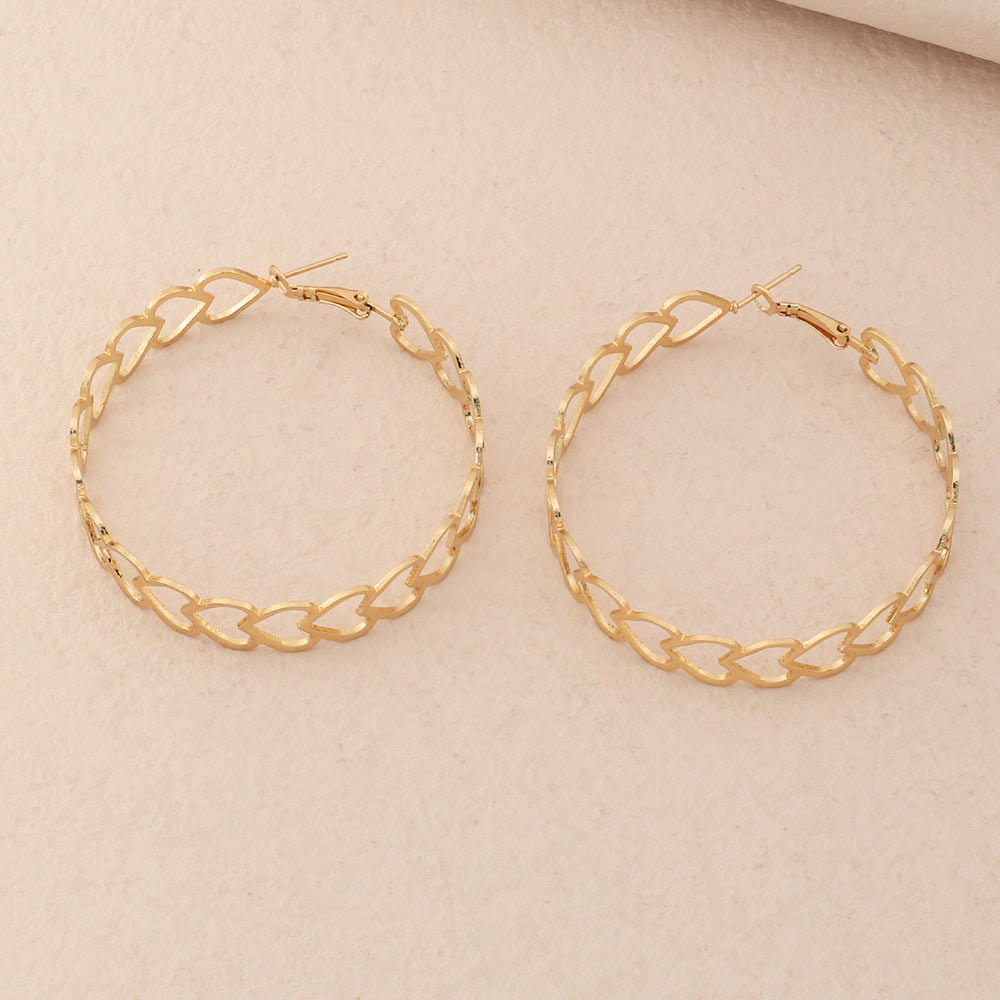 Heart Light Gold Hoops