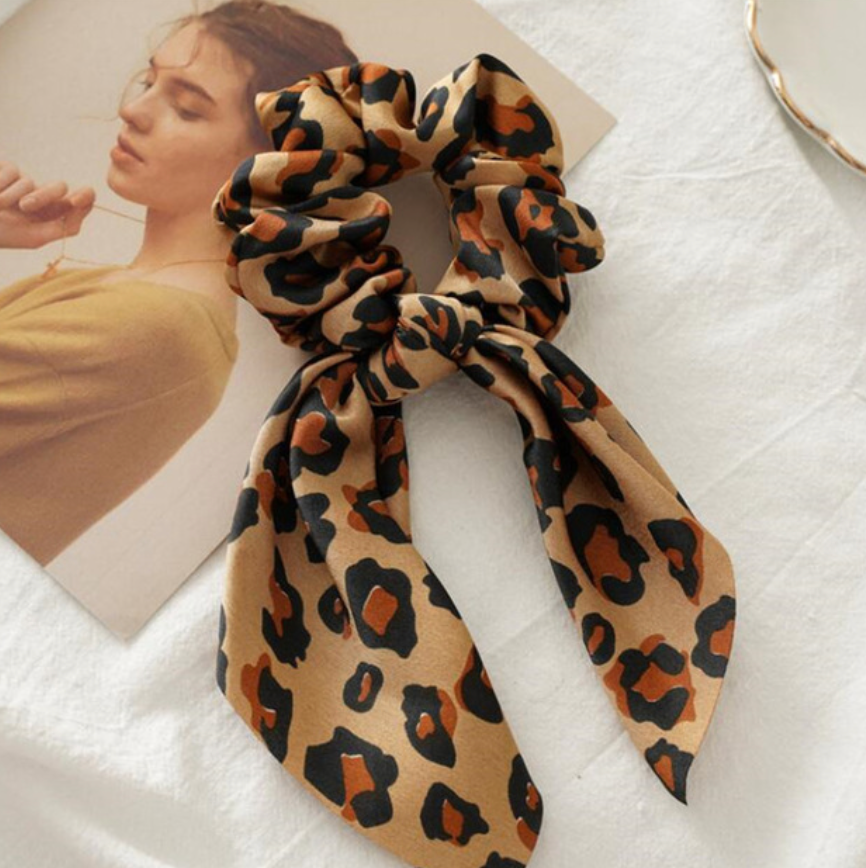 Leopard Print Hair Scrunchies