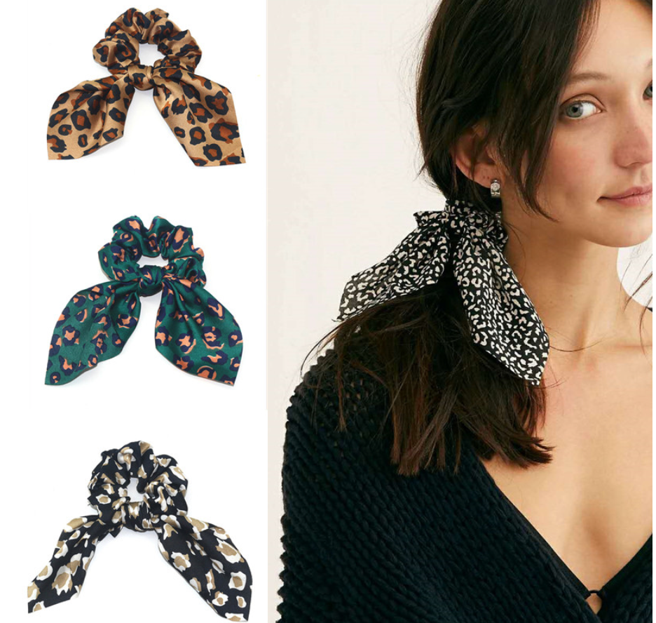 Leopard Print Hair Scrunchies