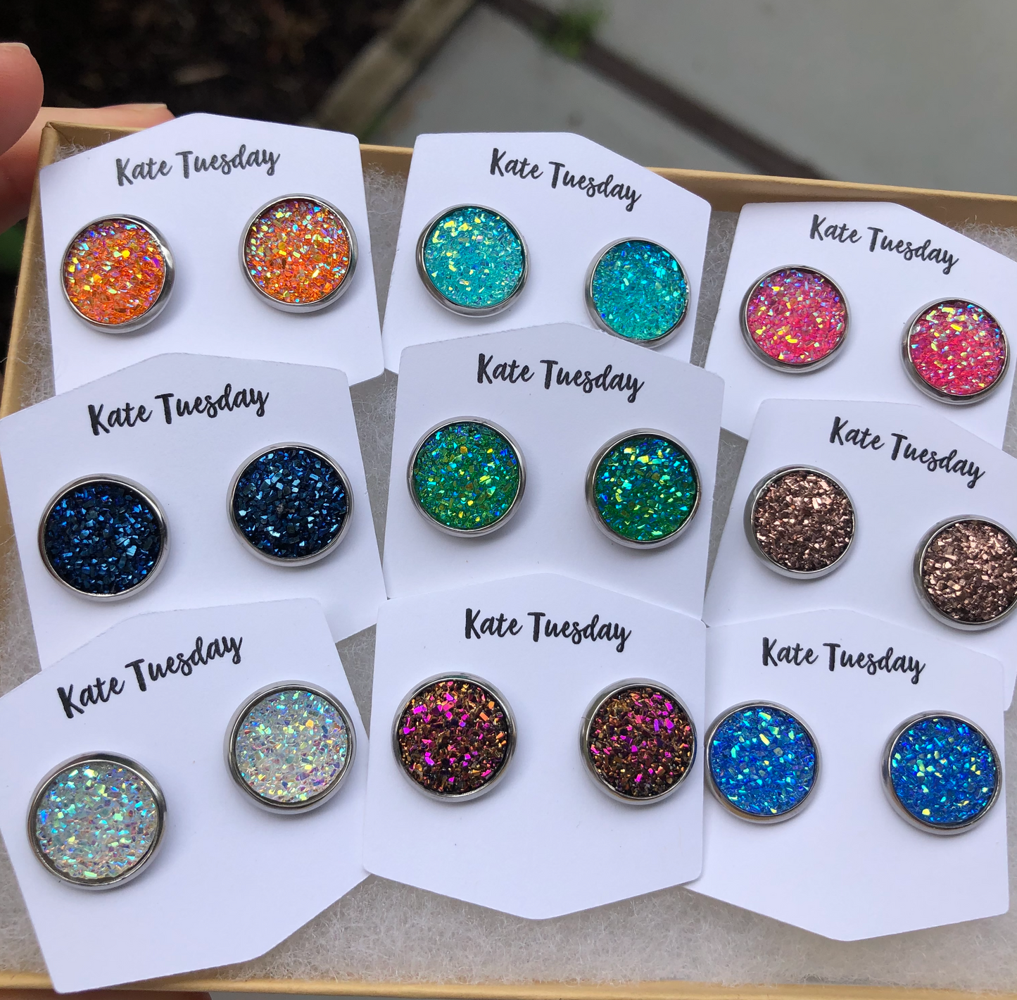 Box of Fun 12mm Earrings