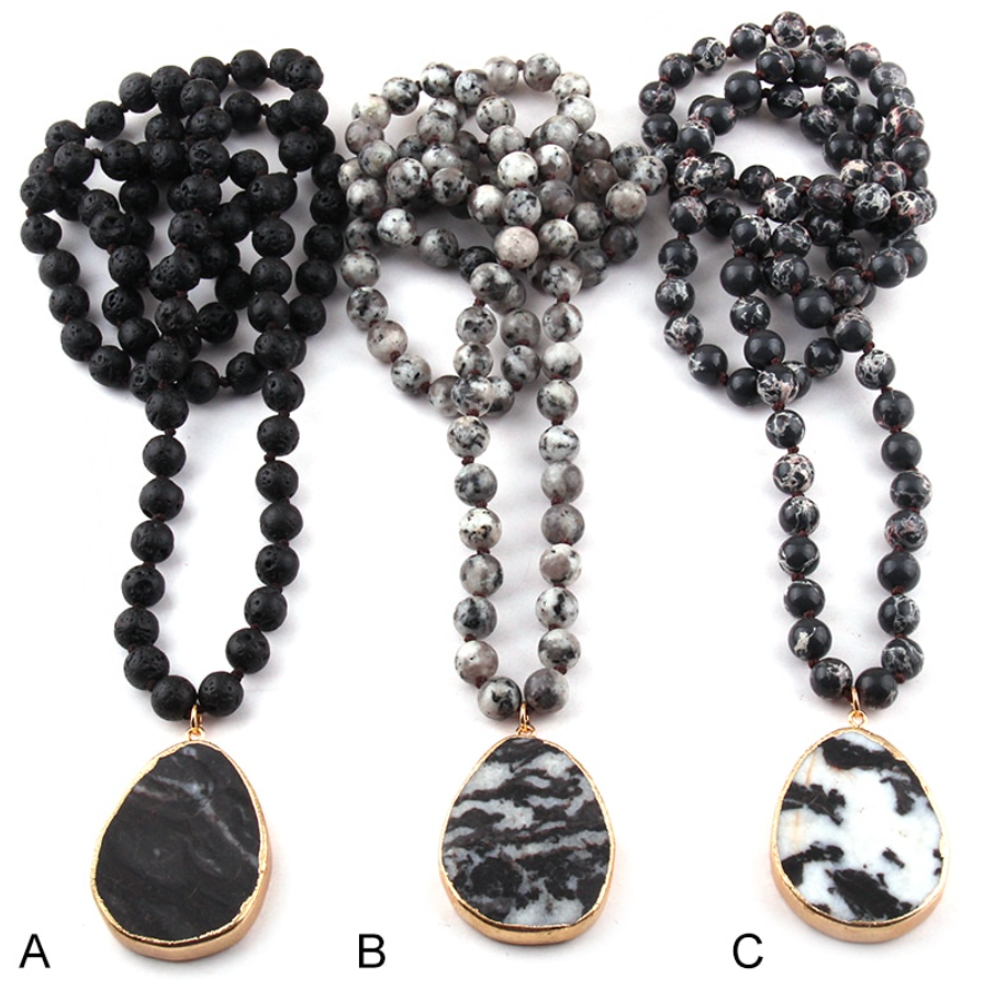 Black and White Statement Necklace