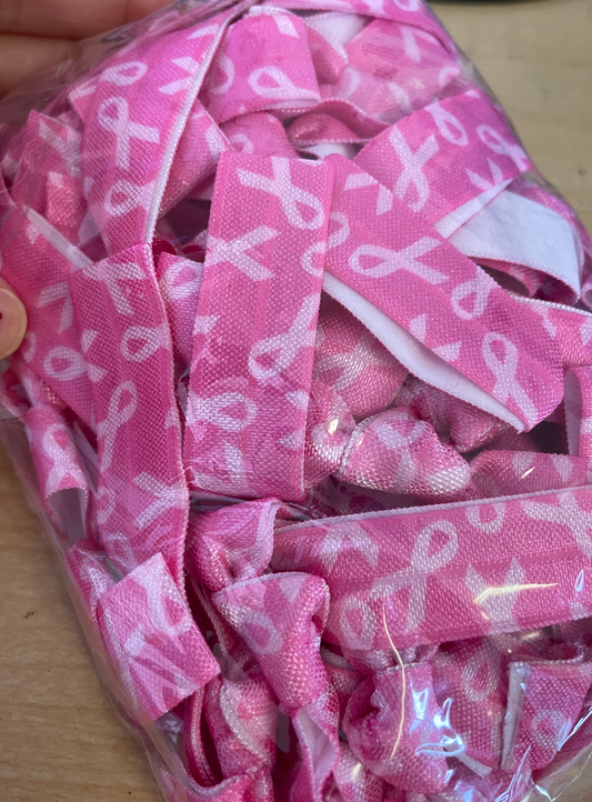 Breast Cancer Awareness Hair Ties 3 Hair Ties