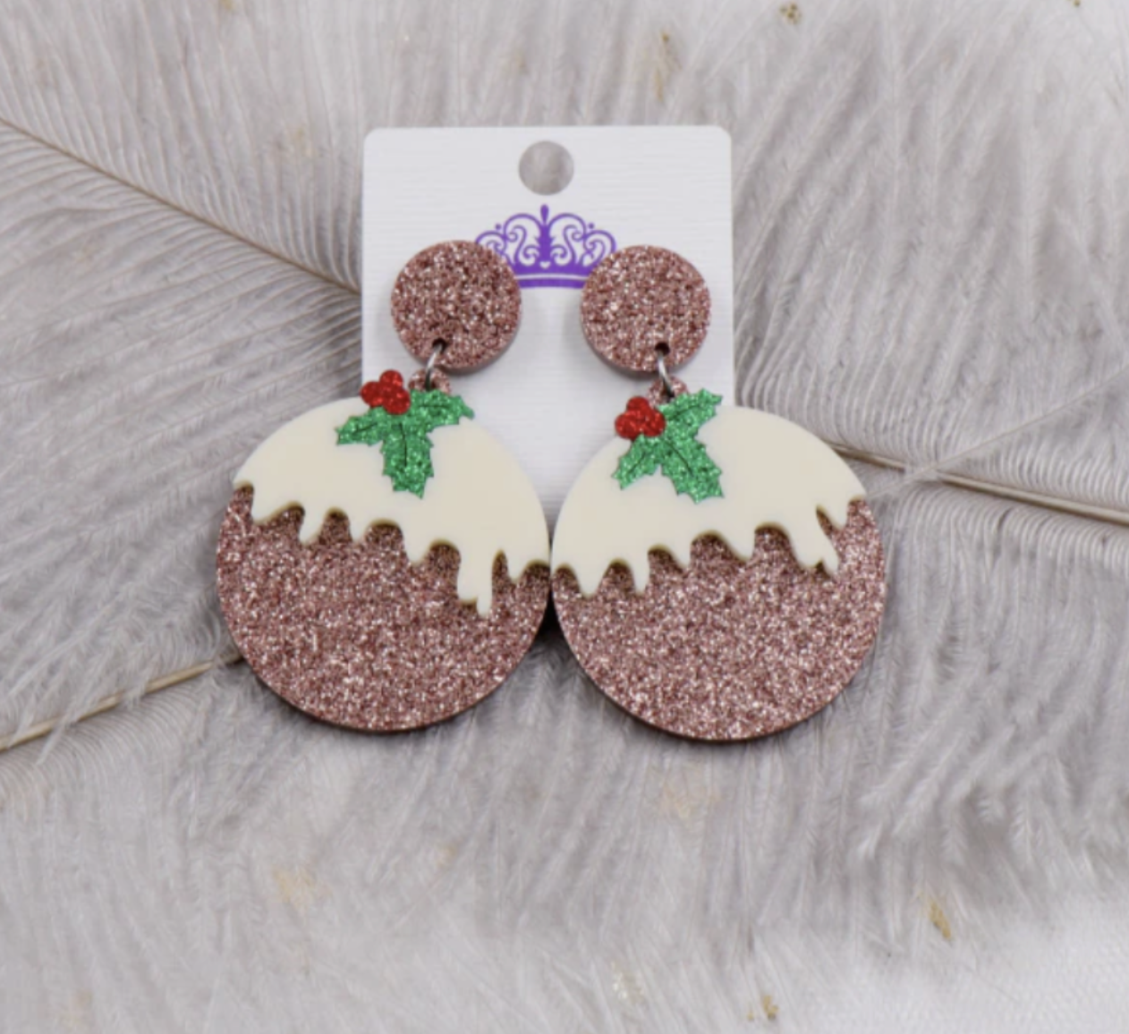 Holly Jolly Glitter Christmas Earrings
