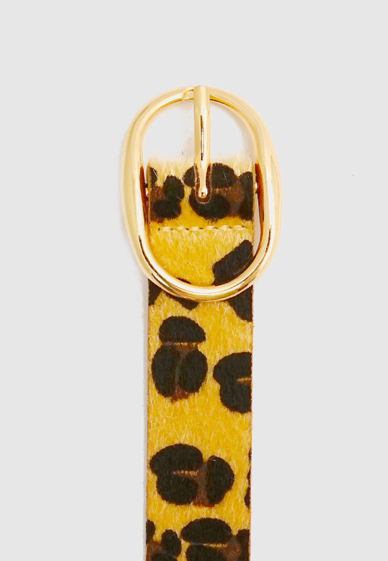 Leopard Simple Leatherette Belt