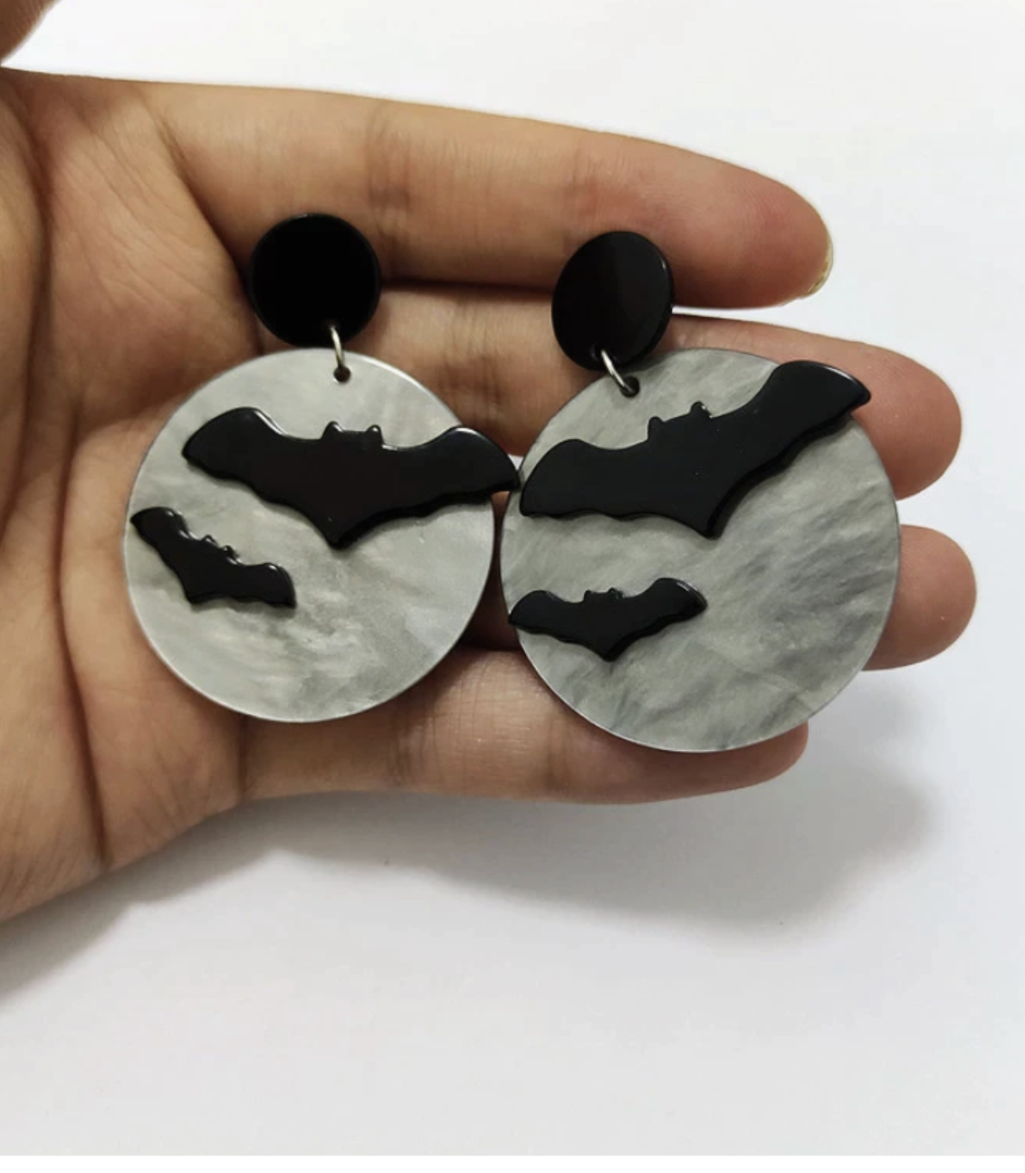 Midnight Halloween Bat Earrings