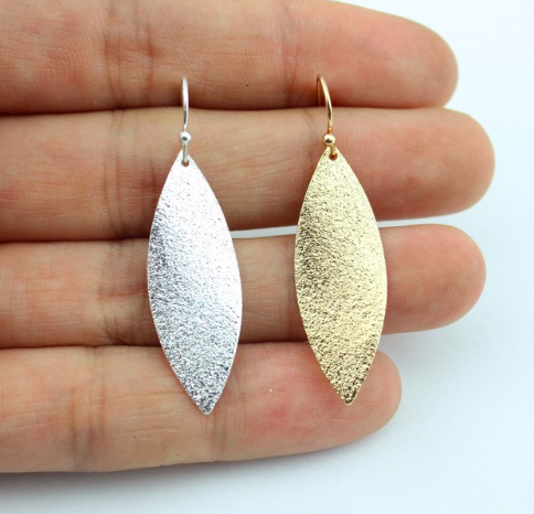 Delicate Silver and Gold Leaf Earrings