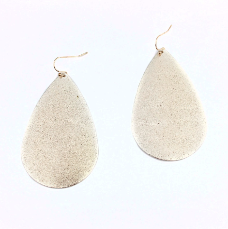 Metallic Metal Teardrop Earrings