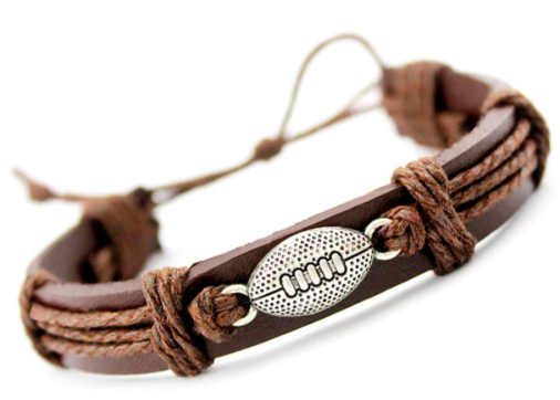 Football Leather Bracelets