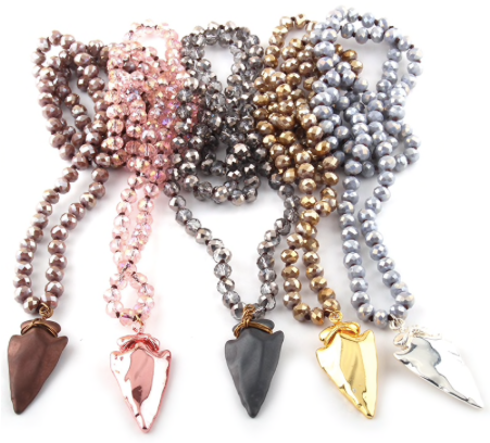 Tribal Arrowhead Statement Necklace