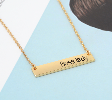 Boss Lady Necklace in Silver or Gold