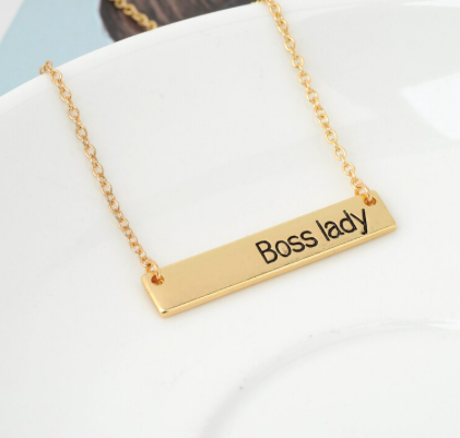 Boss Lady Necklace in Silver or Gold