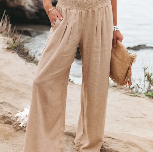 Summer Wide Leg Linen Pants SALE