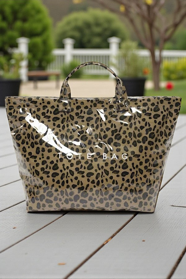 SC - ETA 9/30-10/14 Leopard Vinyl TOTE BAG