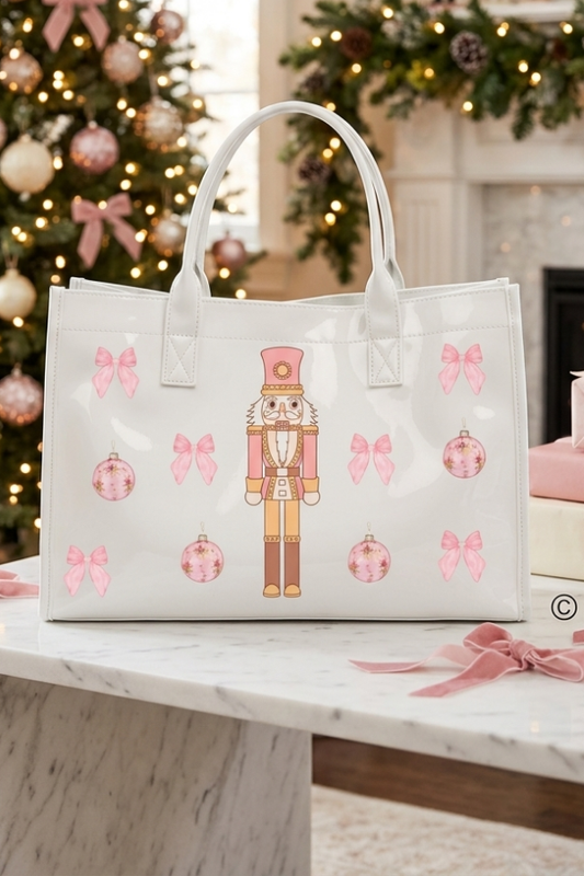 SC - ETA 9/30-10/14 Plum Adorable Nutcracker Vinyl Tote Bag
