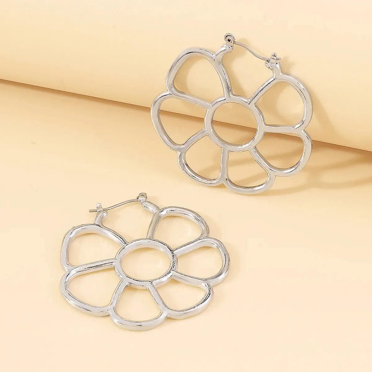 Flower Hoop Earrings