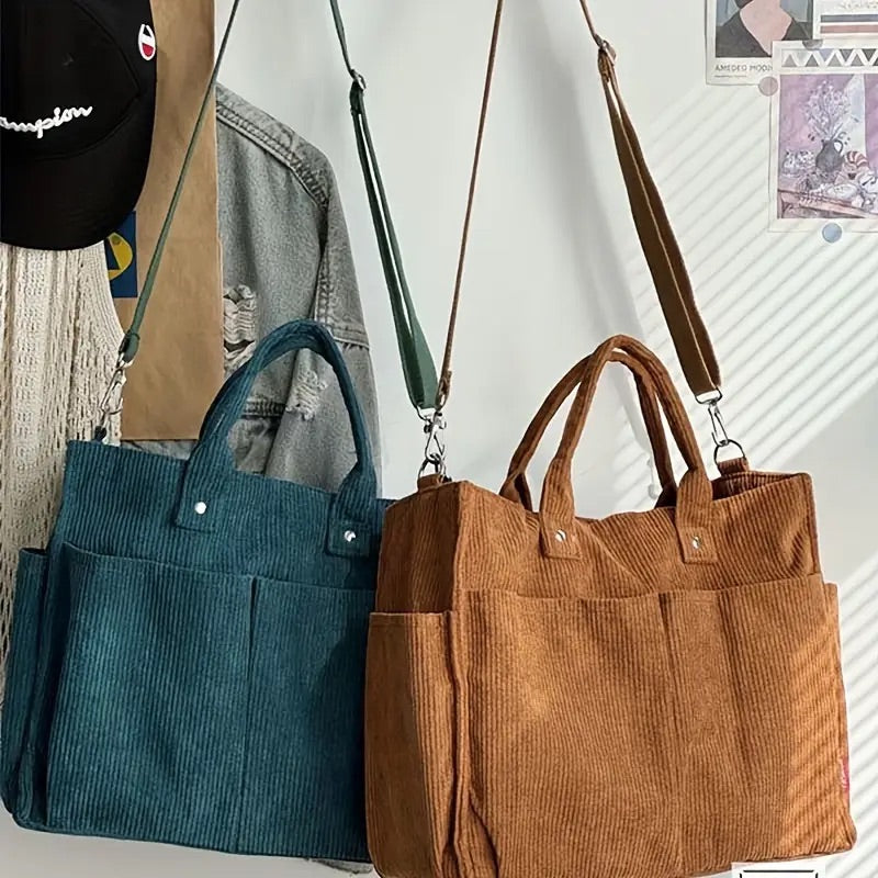 Fall Corduroy Tote Bags PRE ORDER 10 Days to Ship