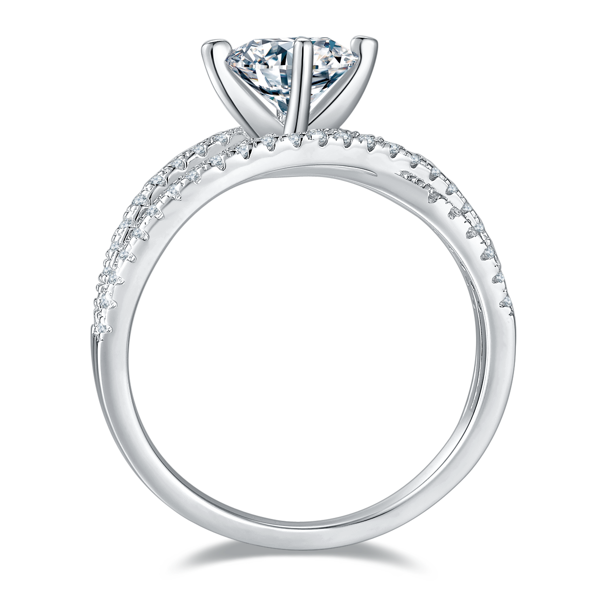 1 Carat Moissanite 925 Sterling Silver Ring